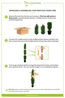 8' Mini Cedar Pine Tree w/4249 tips in 12” Pot (Two Tone Green) by Nearly Natural