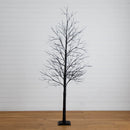 8' Pre-Lit Halloween Black Twig Artificial Tree with 510 Orange & Purple LED Lights