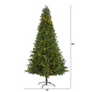 8' Vermont Fir Artificial Christmas Tree with 450 Clear LED Lights