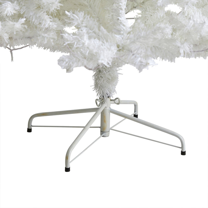 8' White Artificial Christmas Tree with 1500 Bendable Branches, photo 4 of 6