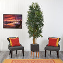 80” Phoenix Artificial Palm tree in Black Planter with Stand