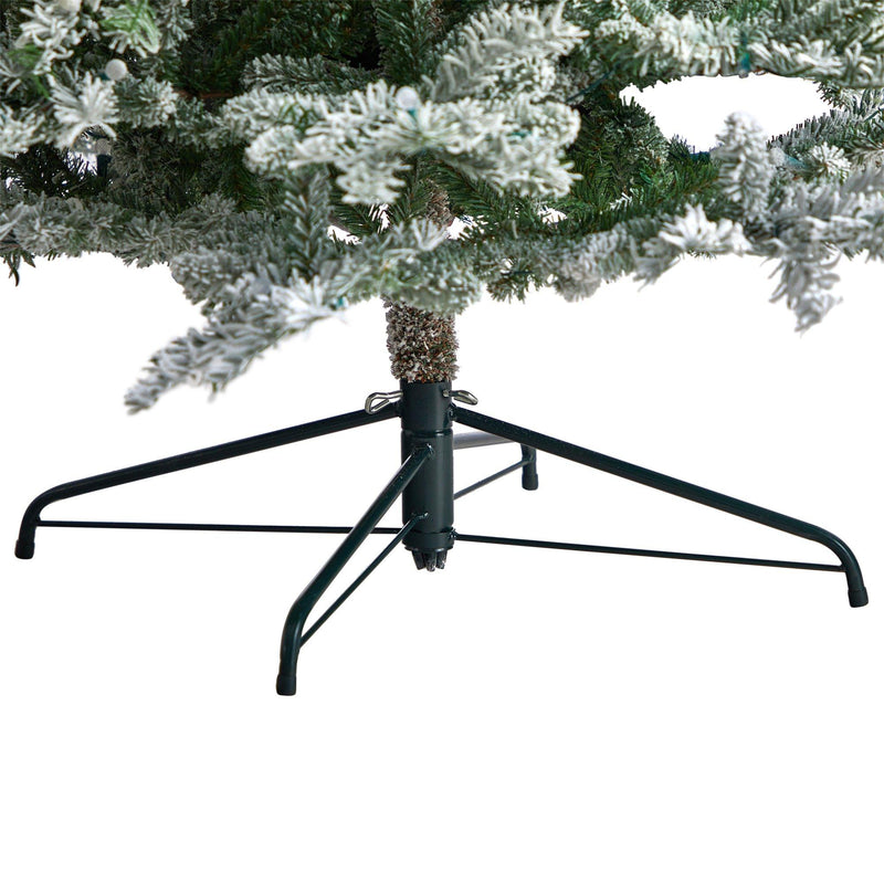 8.5’ Slim Flocked Nova Scotia Spruce Artificial Christmas Tree, photo 6 of 8