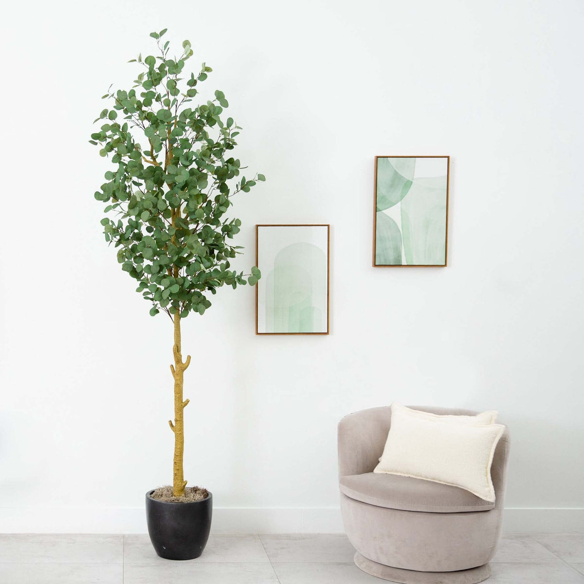 9’ Artificial Eucalyptus Tree, photo 3 of 7