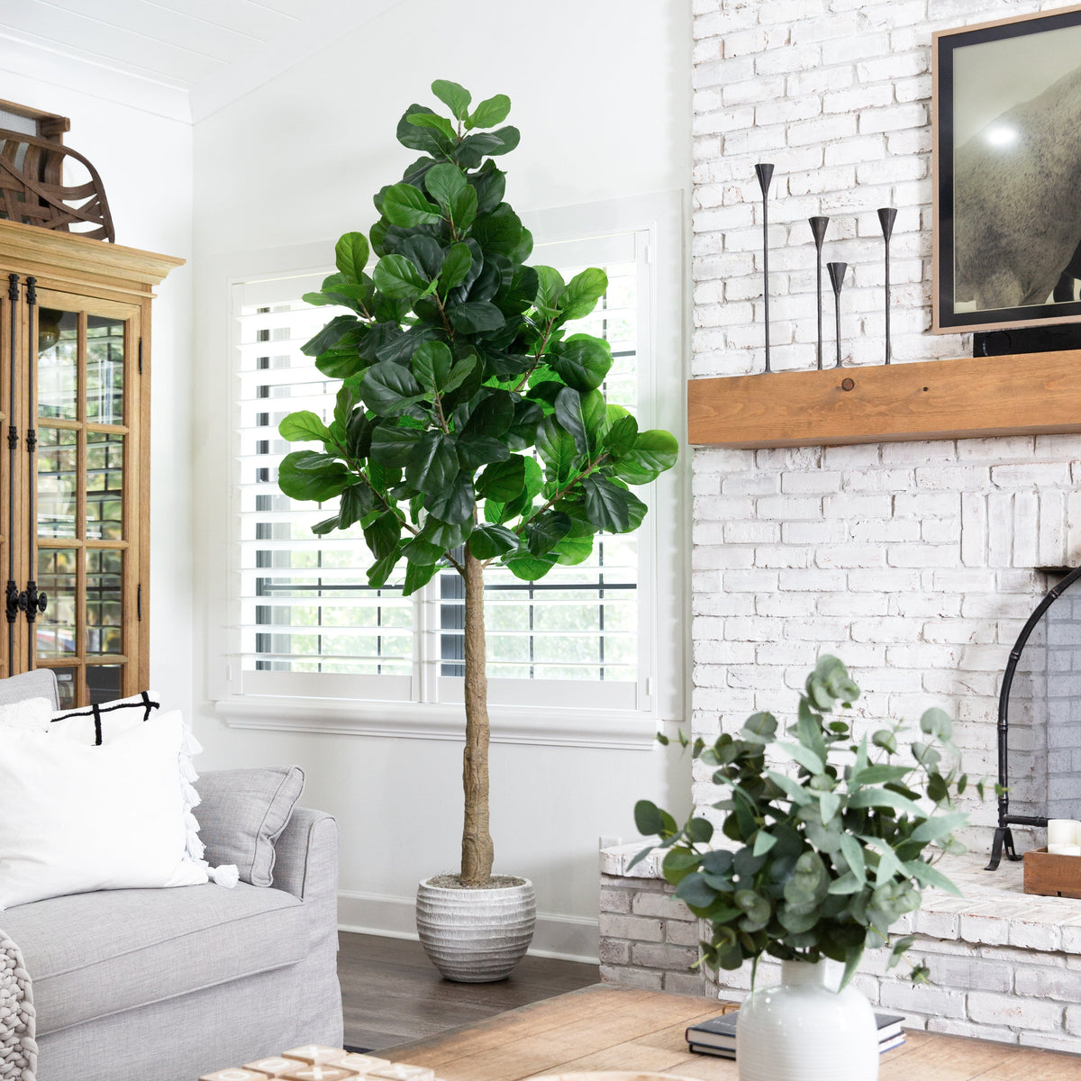 9’ Artificial Fiddle Leaf Fig Tree, photo 3 of 6