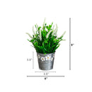 9” Artificial Lavender Plant in Decorative Daisy Tin Planter -Set of 3