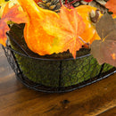 9" Pumpkin, Gourd, Berry and Maple Leaf Artificial Arrangement" by Nearly Natural