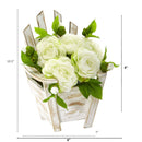 9” Camellia Artificial Arrangement in Chair Planter