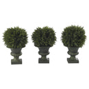 9" Cedar Ball Topiary (Set of 3)"