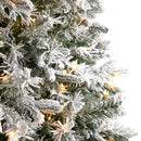 9' Flocked Vermont Mixed Pine Christmas Tree with 650 LED Lights and 1960 Bendable Branches