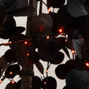 9' Pre-Lit Artificial Halloween Black Eucalyptus Tree with 700 Orange & Purple LED Lights