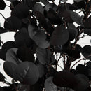 9' Pre-Lit Artificial Halloween Black Eucalyptus Tree with 700 Orange & Purple LED Lights