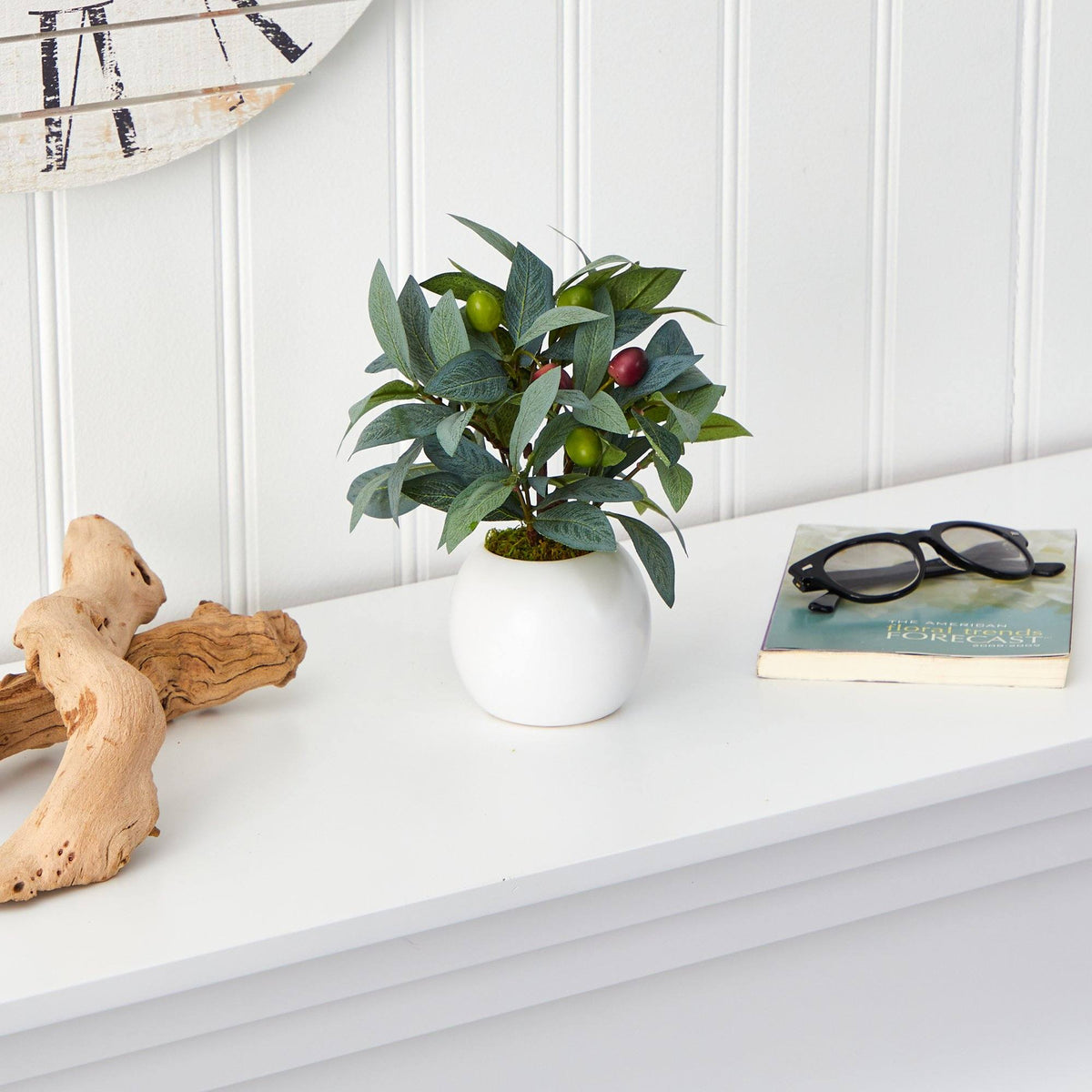 9” Olive Artificial Plant in Decorative Planter, photo 5 of 6