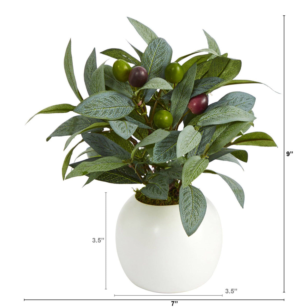 9” Olive Artificial Plant in Decorative Planter, photo 4 of 6