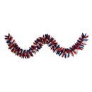 9’ Patriotic “American Flag” Themed Artificial Garland with 50 Warm LED Lights