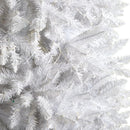 9’ Slim White Artificial Christmas Tree with 600 Warm White LED Lights and 1860 Bendable Branches