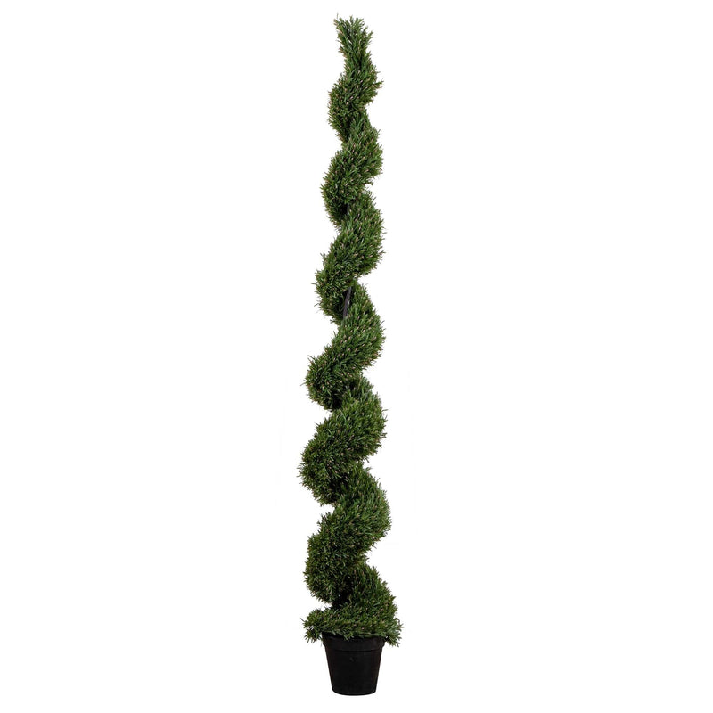 9' UV Resistant Artificial Rosemary Spiral Topiary Tree (Indoor/Outdoor)