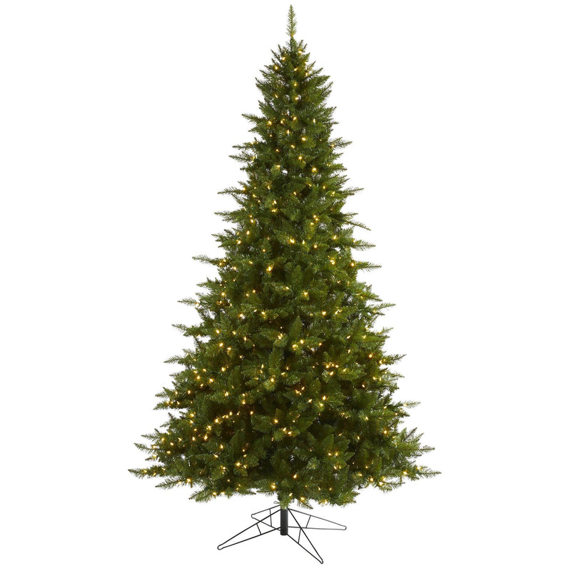 9' Vermont Spruce Artificial Christmas Tree with 850 Warm White (Multifunction) LED Lights with Instant Connect Technology and 1984 Bendable Branches