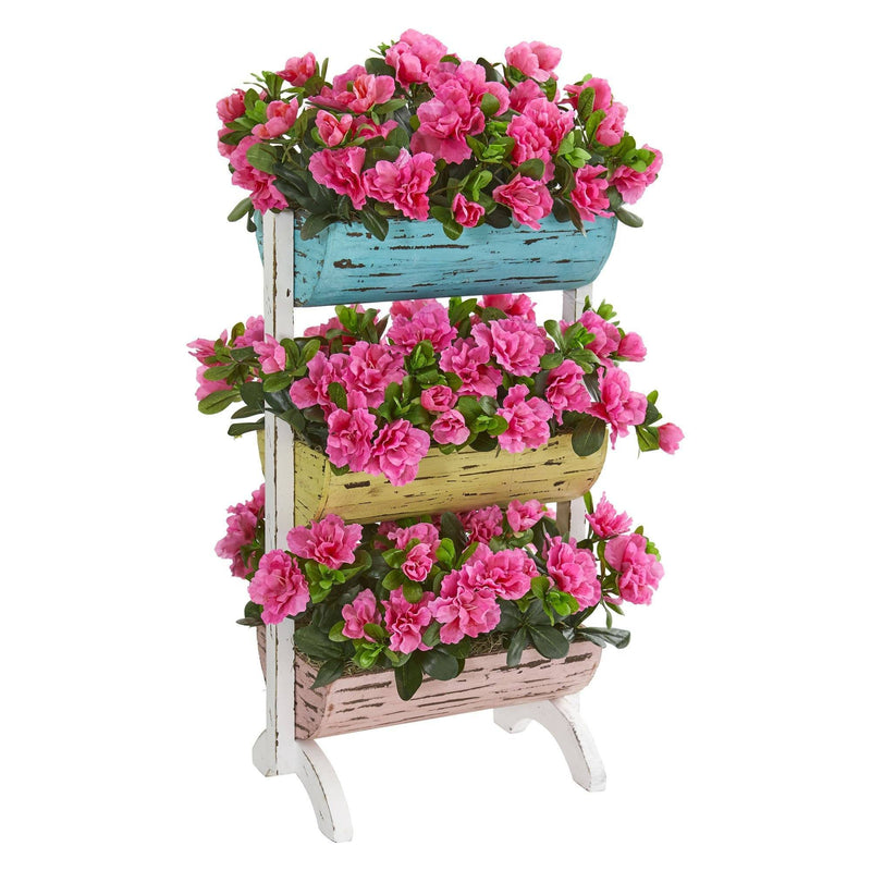 Azalea Artificial Plant in Farmhouse Stand