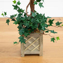 34" Bougainvillea Topiary w/Wood Box