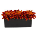 Dahlia Artificial Arrangement in Black Planter