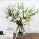 Artificial eucalyptus greenery stems for living room decor by Decorbites