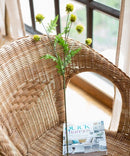 Faux Silk Artificial Flower Pompom Stem 28" Tall