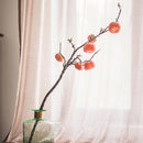 Artificial Fruit Persimmon Fruit Stem 43" Tall