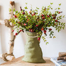 Artificial Fruit Small Pomegranate Fruit Stem 23" Tall