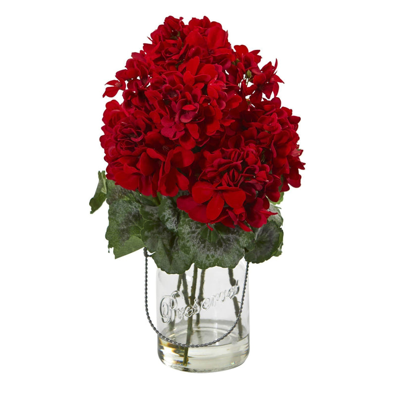 Geranium Artificial Arrangement (Set of 2), photo 2 of 2