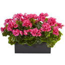 Artificial Geranium in Rectangular Planter UV Resistant (Indoor/Outdoor) by Nearly Natural