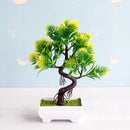 Artificial green and pink bonsai tree garden decor potted plant by Decorbites