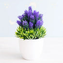 Artificial green and pink bonsai tree garden decor potted plant by Decorbites