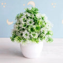 Artificial green and pink bonsai tree garden decor potted plant by Decorbites