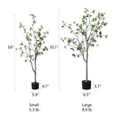 Artificial Green Leaf Faux Tree In Pot