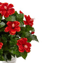 Hibiscus in Swirl Planter by Nearly Natural