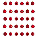 Holiday Christmas 30 Count 2.5” Shatterproof Ornament Set with Re-Useable Storage Container