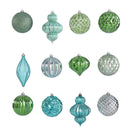 Holiday Lux Shatterproof, 12 Count Christmas Tree Ornament Set, 100mm with Re-Useable Box