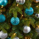 Holiday Shatterproof, 101 Count Christmas Tree Ornament Set, 60mm with Re-Useable Tube