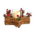 Holiday Star Twig Candle Holder with LED Candle Table Christmas Arrangement