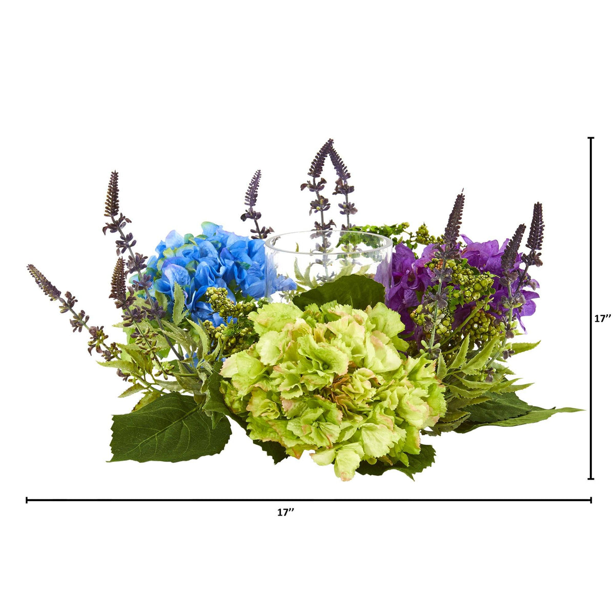 Hydrangea Artificial Arrangement Candelabrum, photo 2 of 2
