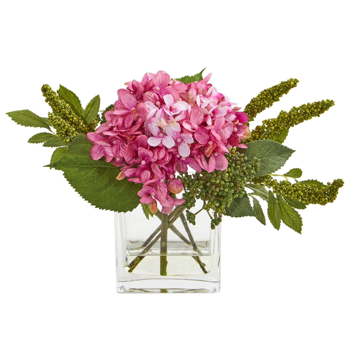 Hydrangea Artificial Arrangement in Vase (Set of 2), photo 10 of 10
