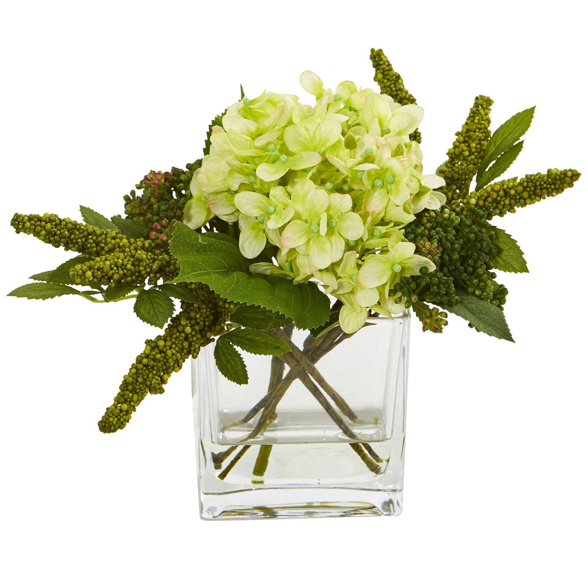 Hydrangea Artificial Arrangement in Vase (Set of 2), photo 5 of 10