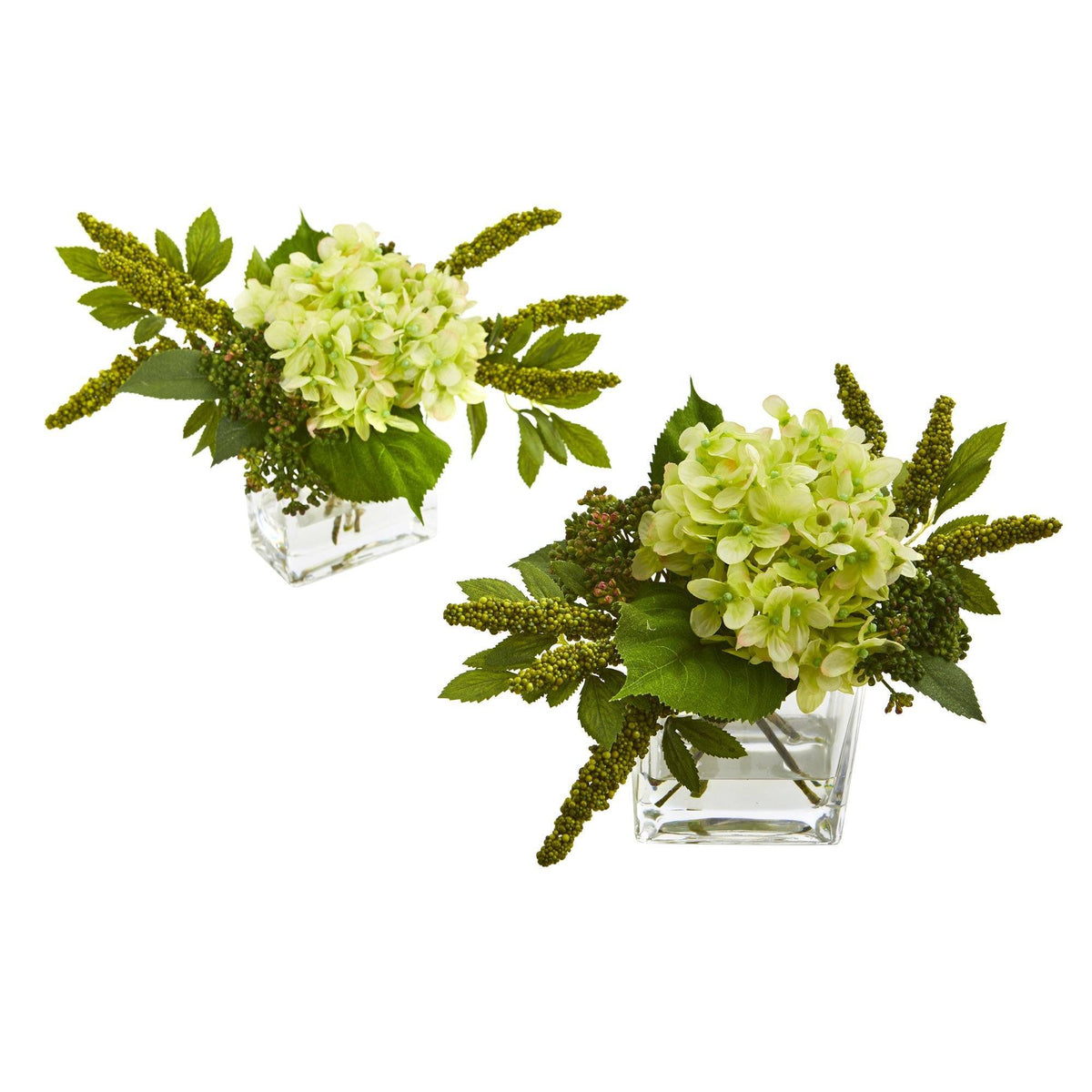 Hydrangea Artificial Arrangement in Vase (Set of 2), photo 7 of 10