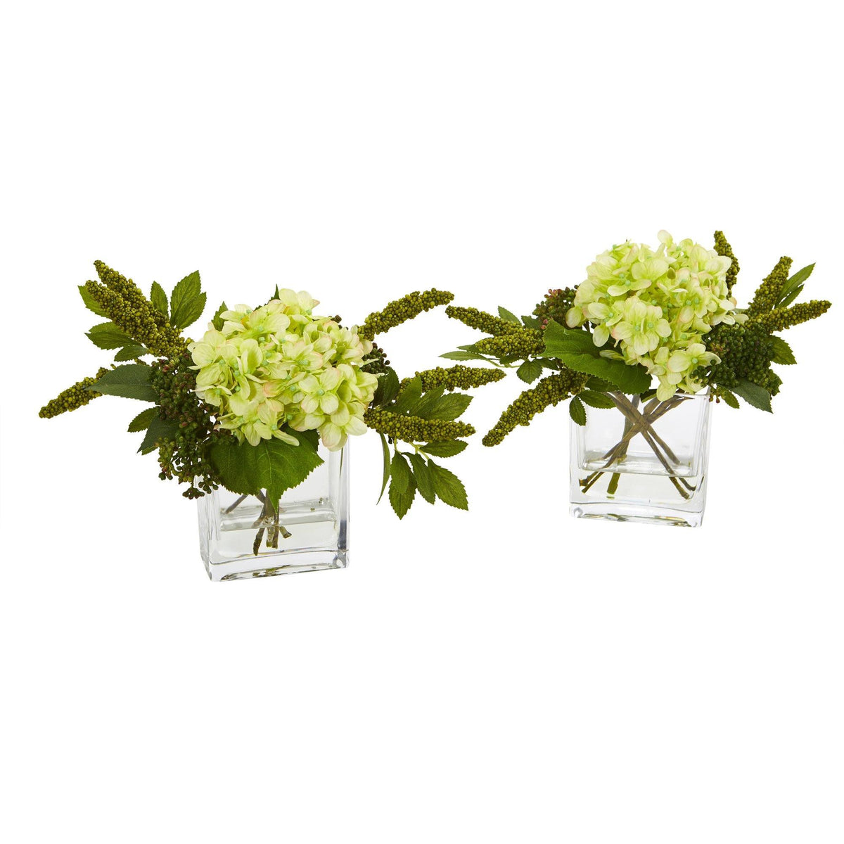 Hydrangea Artificial Arrangement in Vase (Set of 2), photo 8 of 10