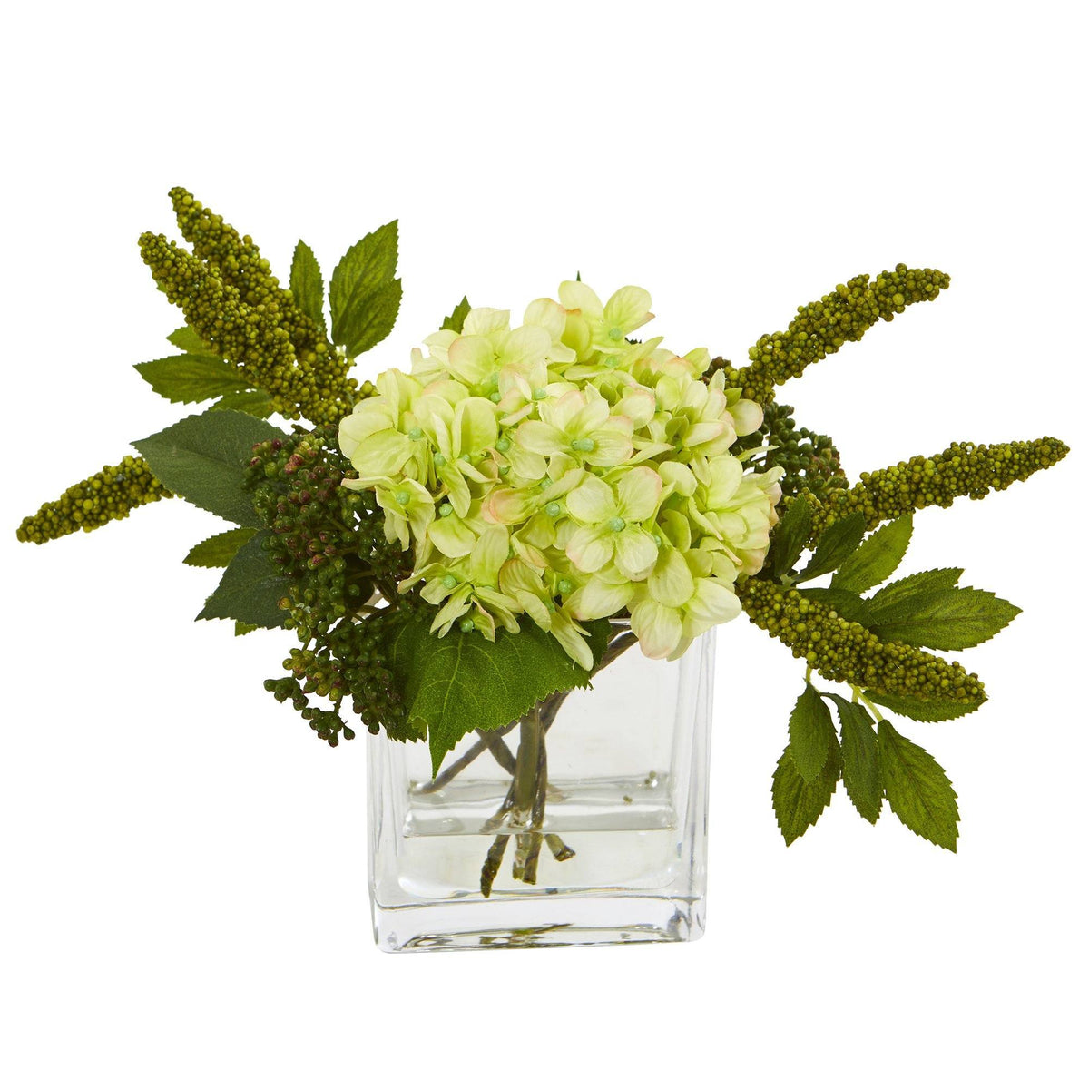 Hydrangea Artificial Arrangement in Vase (Set of 2), photo 4 of 10