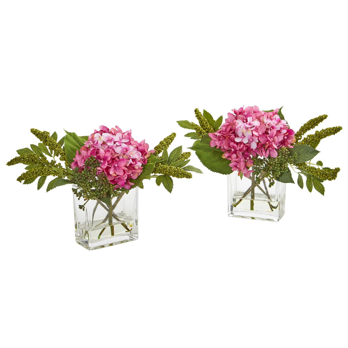 Hydrangea Artificial Arrangement in Vase (Set of 2), photo 9 of 10