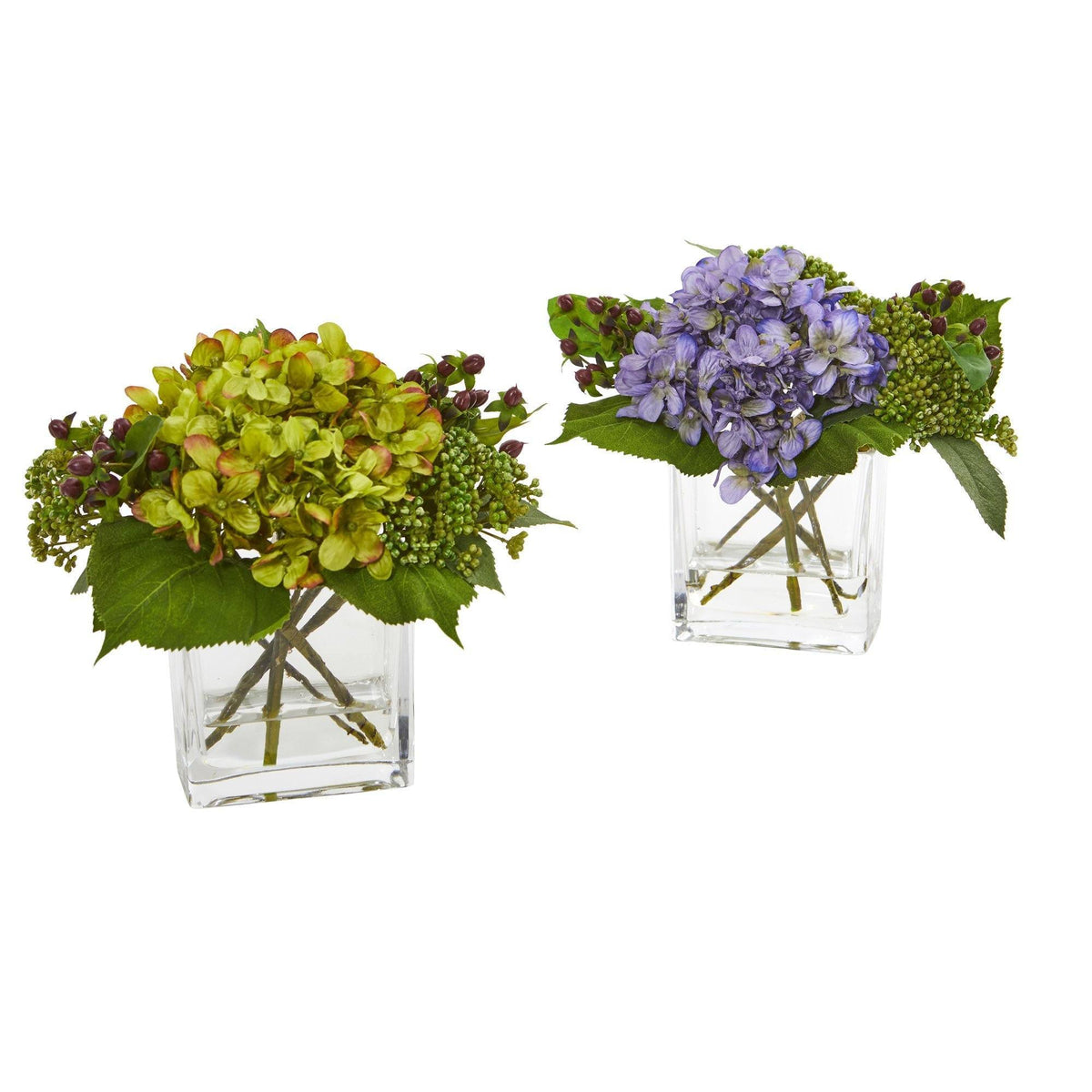 Hydrangea Artificial Arrangement (Set of 2), photo 2 of 4