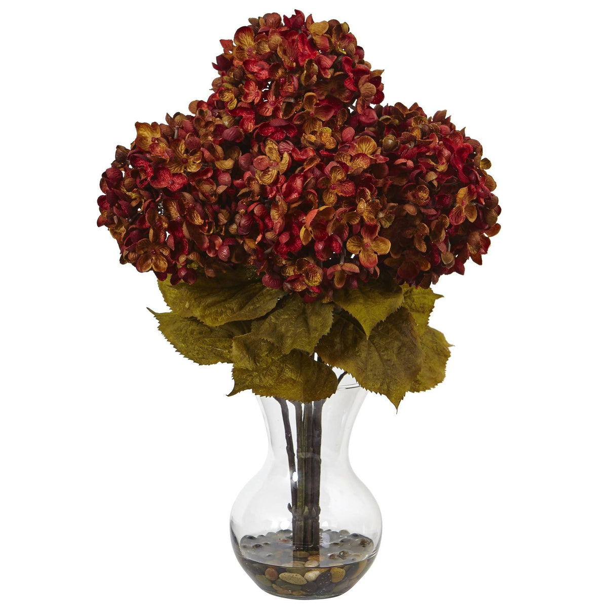 Silk Flower Arrangement - Hydrangea with Vase, photo 2 of 2