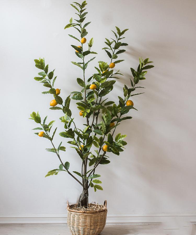 Artificial Lemon Tree In Pot