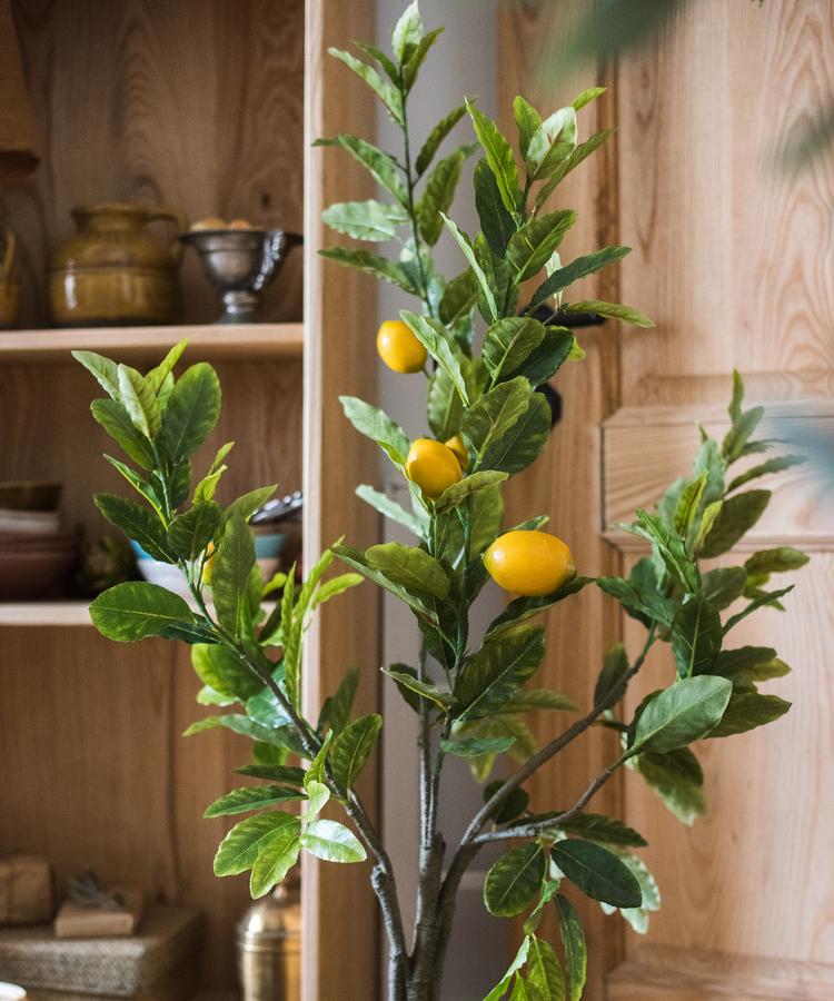 Artificial Lemon Tree In Pot